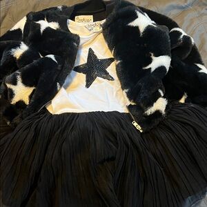 Star Patterned Jacket and Dress Set Pippa & Julie 3t